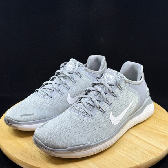 Nike Free Run RN 2018 Wolf Grey White Sneakers 942836-003 Mens Size 13 - Picture 3 of 10